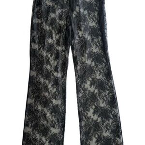 Victoria's Secret Black Lace Boot Cut Pants